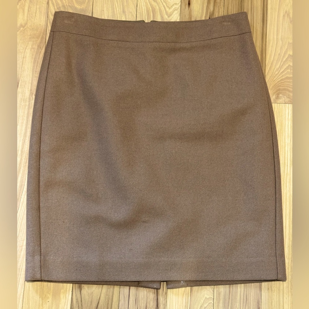 Wool J. Crew Tan/Camel Wool Pencil Skirt Size 4P